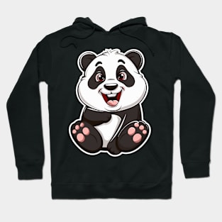 Exuberant Panda Buddy Sticker Hoodie